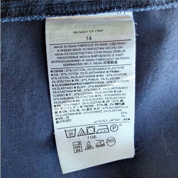 Banana Republic Sleeveless A-line Dress Navy and White Size 14 - Picture 4 of 6